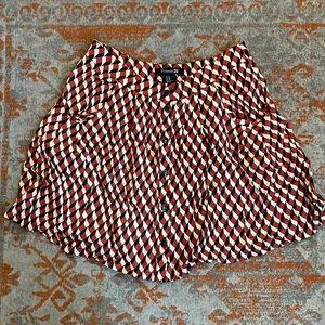 Retro patterned mini skirt, size M